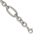 Polished Stainless Steel Link Bracelet 12mm