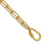 Polished Gold-Tone Stainless Steel Paperclip Chain Bracelet 4mm