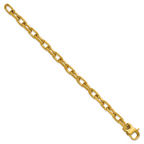 Polished Gold-Tone Stainless Steel Link Bracelet 7mm