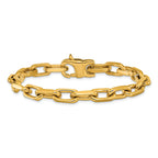 Polished Gold-Tone Stainless Steel Link Bracelet 7mm