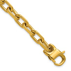 Polished Gold-Tone Stainless Steel Link Bracelet 7mm