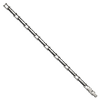 Men's Polished Black Stainless Steel Bracelet 4mm