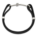 Men's Polished Cross Stainless Steel Bracelet 10mm