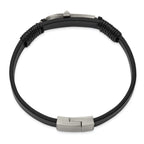 Men's Antiqued Ankh Cross Stainless Steel Bracelet 13.5mm