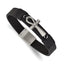 Men's Antiqued Ankh Cross Stainless Steel Bracelet 13.5mm