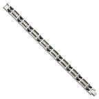 Chisel Men's Cable Inlay Link Bracelet in Stainless Steel, 8.8 Inch - Sophia Jewelers