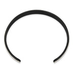 Men's Brushed and Polished Black Stainless Steel Bangle Bracelet 10mm