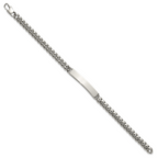 Men's Polished Stainless Steel ID Bracelet 6mm
