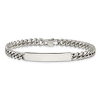 Men's Polished Stainless Steel ID Bracelet 6mm