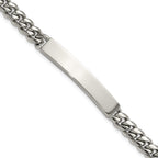 Men's Polished Stainless Steel ID Bracelet 6mm