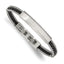 Brushed and Polished Braided Stainless Steel ID Bracelet 7mm