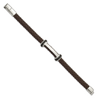 Men's Polished Braided Stainless Steel Bracelet 8mm 8.5in