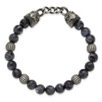 Antiqued Grey Labradorite Eagle Stainless Steel Bracelet 8mm