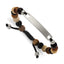 Polished Black Onyx Wood Stainless Steel Nylon Chain Bracelet 8mm