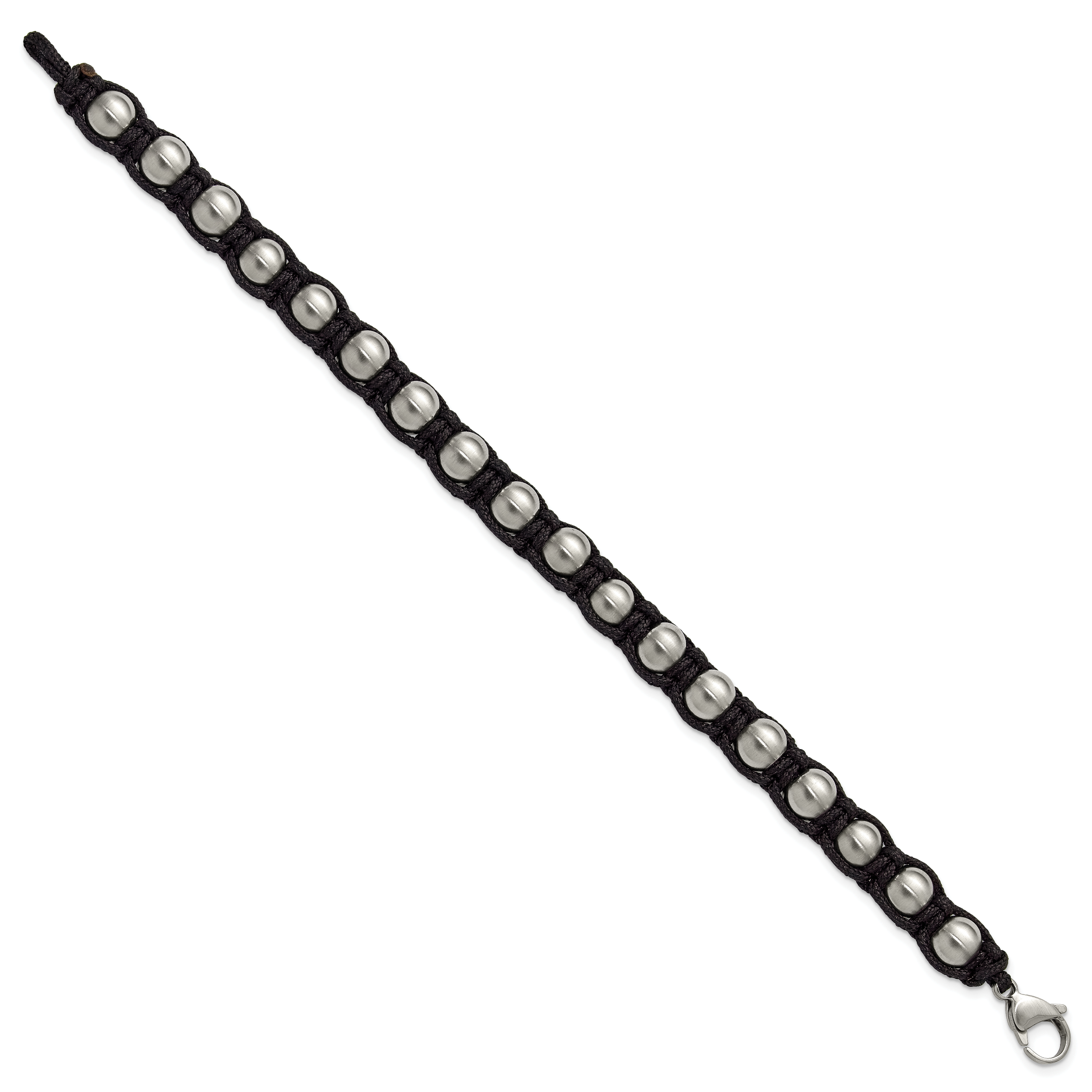Men's Brushed Stainless Steel Ball (Beaded) Chain Bracelet 9mm Secondary image