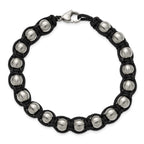Men's Brushed Stainless Steel Ball (Beaded) Chain Bracelet 9mm