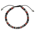 Polished Grey Hematite Stainless Steel Ball (Beaded) Chain Bracelet 6.45mm