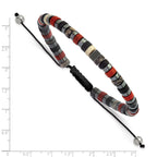 Polished Grey Hematite Stainless Steel Ball (Beaded) Chain Bracelet 6.45mm
