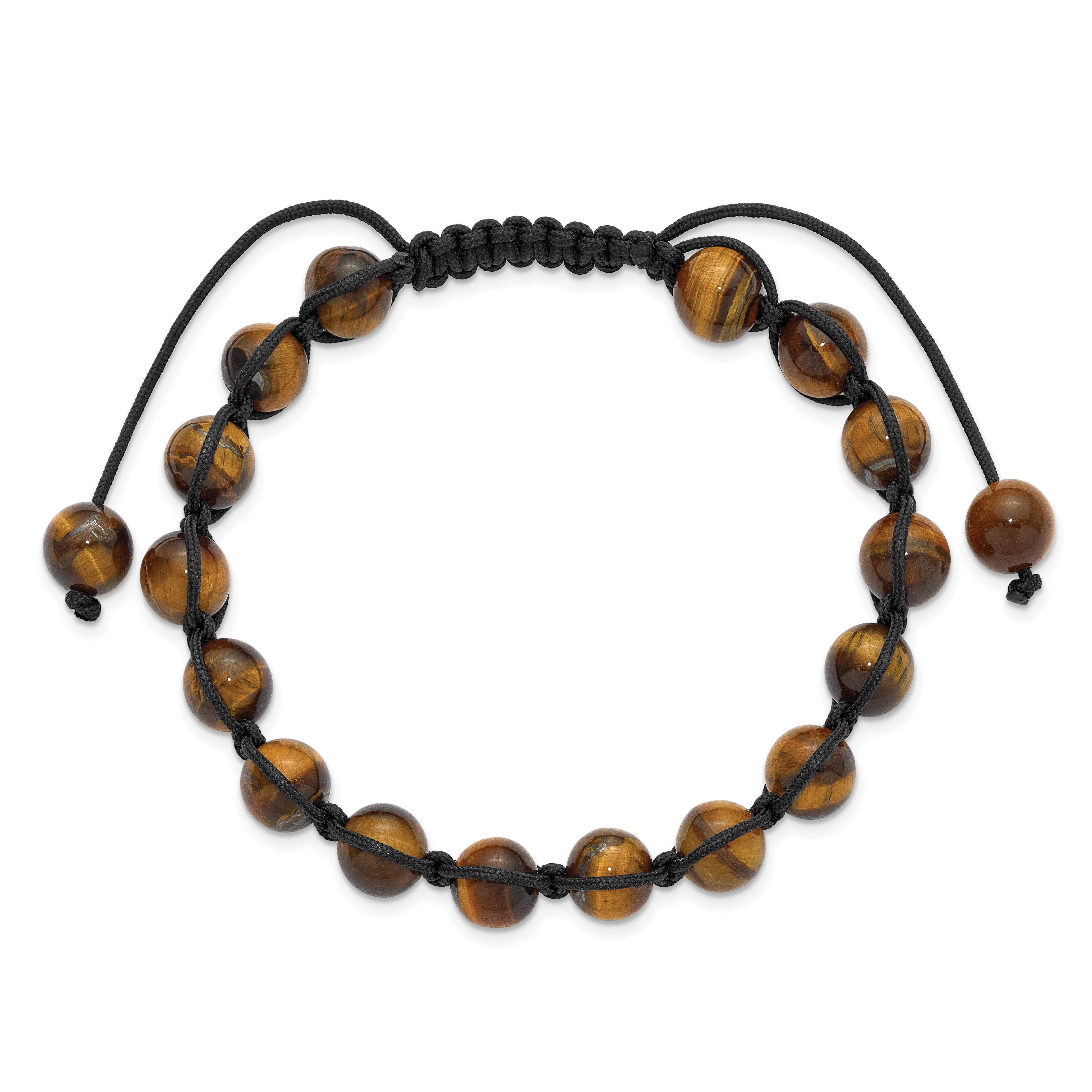 Multi-color Tiger's Eye Stainless Steel Ball (Beaded) Chain Bracelet 10.1mm Secondary image