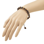 Multi-color Tiger's Eye Stainless Steel Ball (Beaded) Chain Bracelet 10.1mm