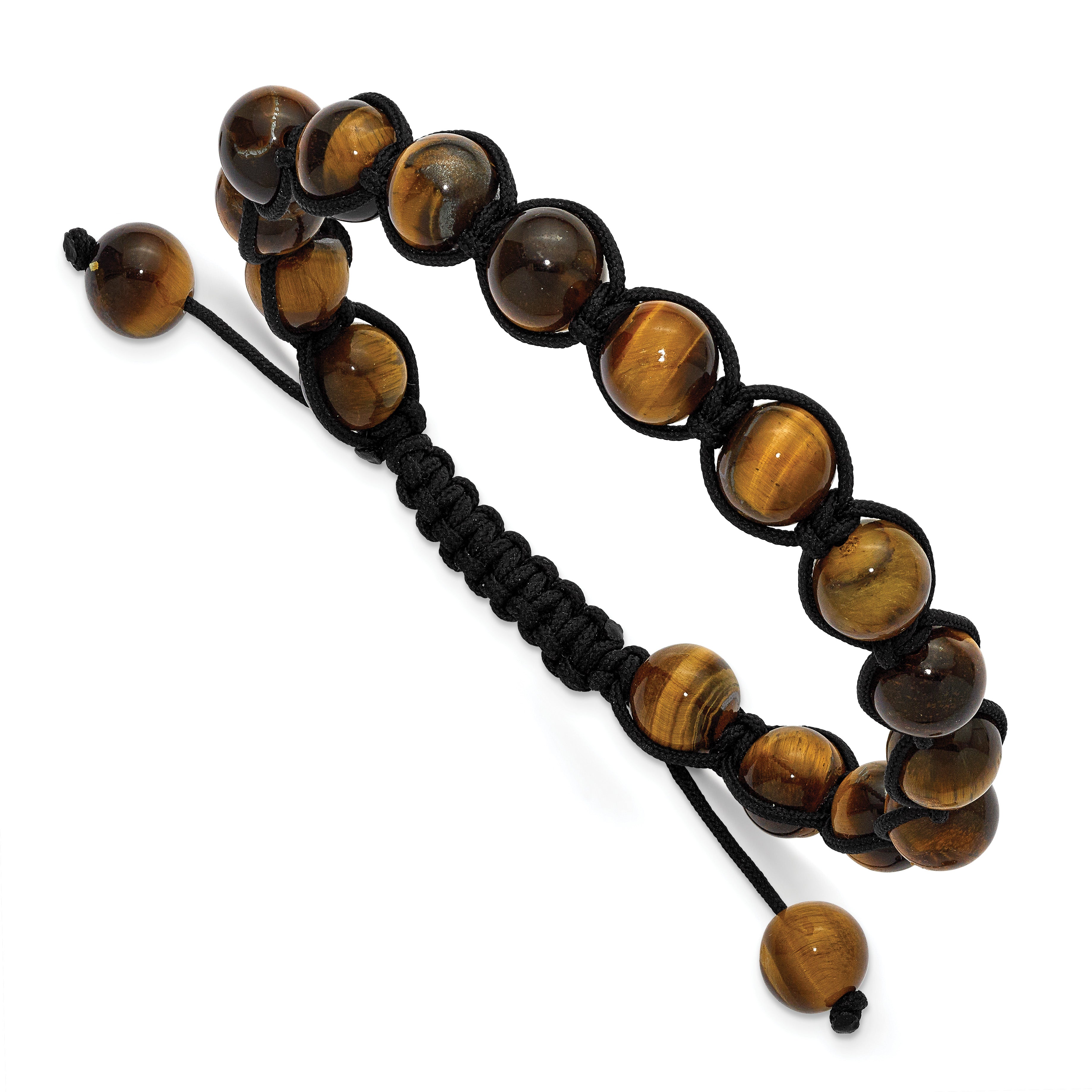 Multi-color Tiger's Eye Stainless Steel Ball (Beaded) Chain Bracelet 10.1mm