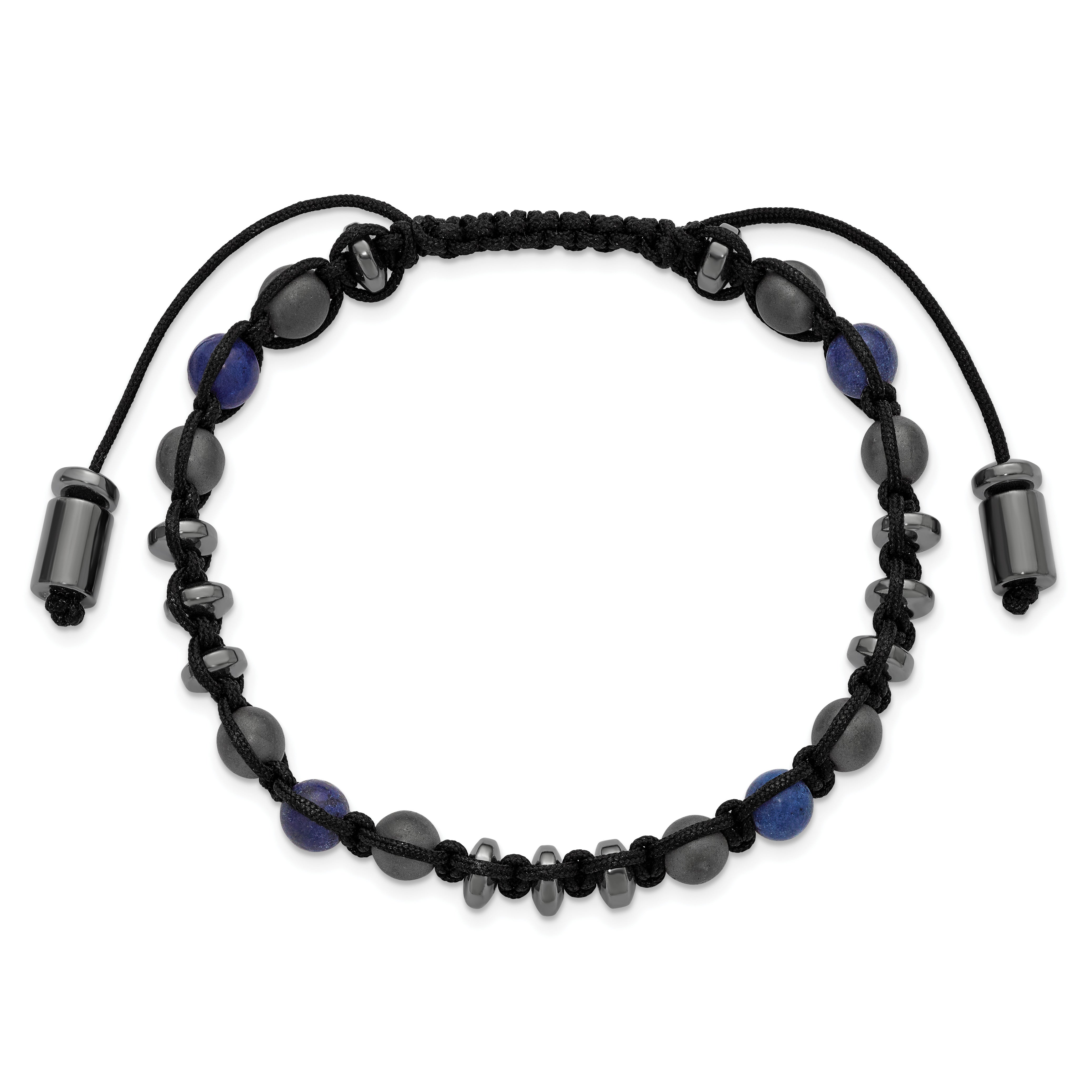Brushed Grey Hematite Stainless Steel Ball (Beaded) Chain Bracelet 7.5mm Secondary image