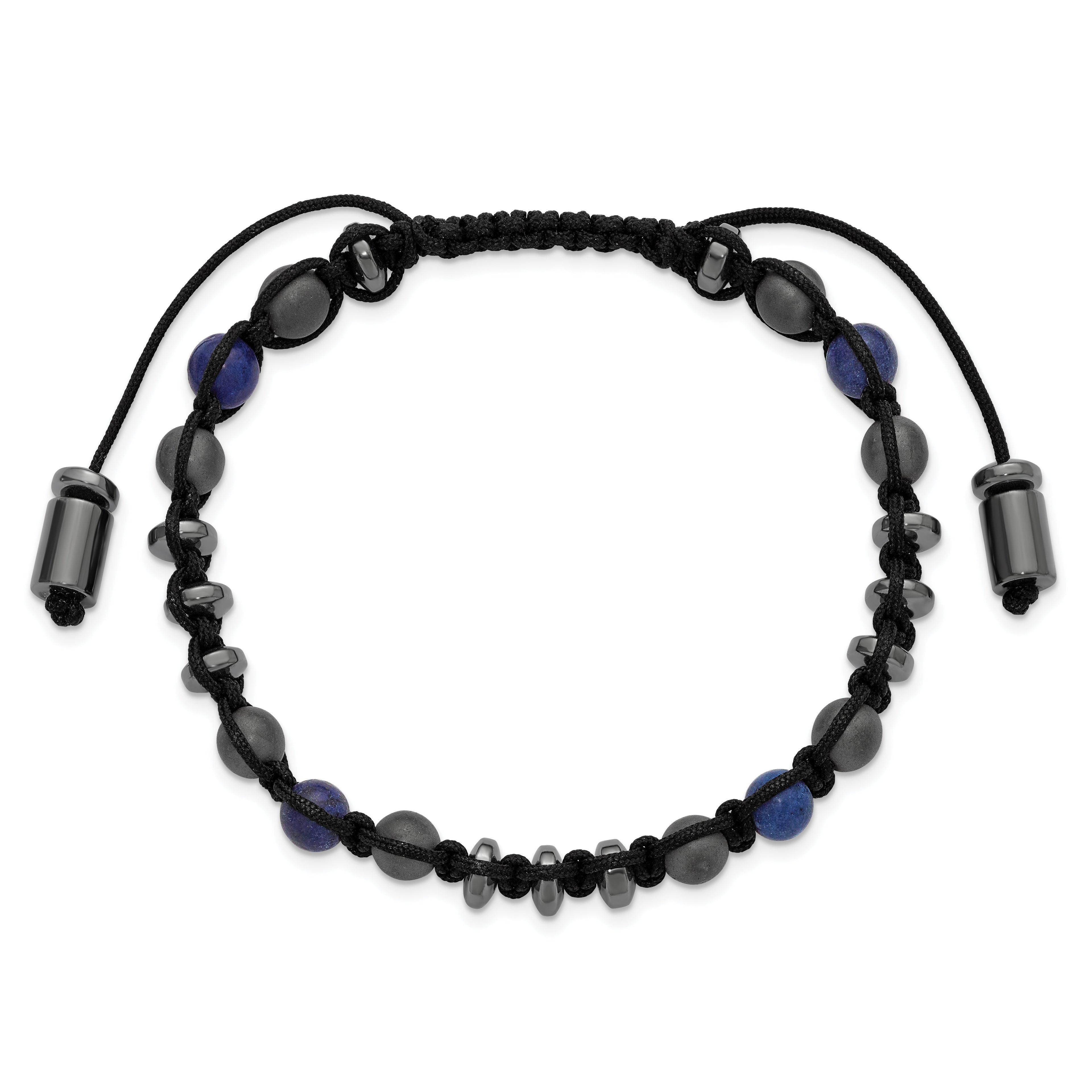 Brushed Grey Hematite Stainless Steel Ball (Beaded) Chain Bracelet 7.5mm