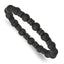 Black Ion-Plated Brushed Onyx Stainless Steel Ball (Beaded) Chain Bracelet 8.3mm