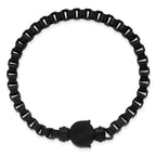 Brushed Black Stainless Steel Box Chain Bracelet 5mm