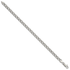 Polished Stainless Steel Curb Chain Bracelet 5.25mm