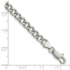 Polished Stainless Steel Curb Chain Bracelet 5.25mm
