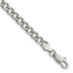 Polished Stainless Steel Curb Chain Bracelet 5.25mm