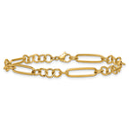 Women's Polished Gold-Tone Stainless Steel Anklet