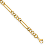 Women's Polished Gold-Tone Stainless Steel Anklet
