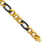 Polished Gold-Tone Stainless Steel Figaro Chain Bracelet 11mm