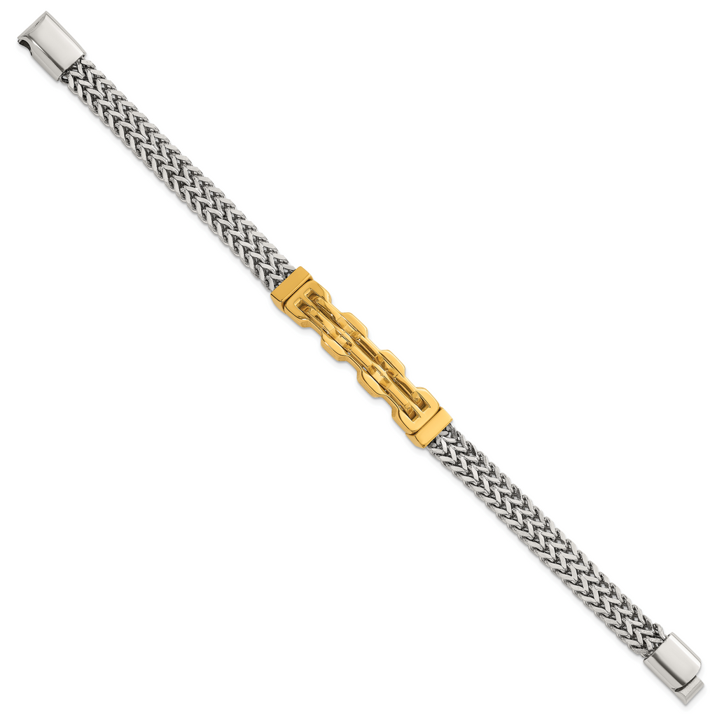 Polished Gold-Tone Stainless Steel Bracelet 7.8mm