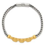 Polished Gold-Tone Stainless Steel Bracelet 7.8mm