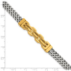 Polished Gold-Tone Stainless Steel Bracelet 7.8mm