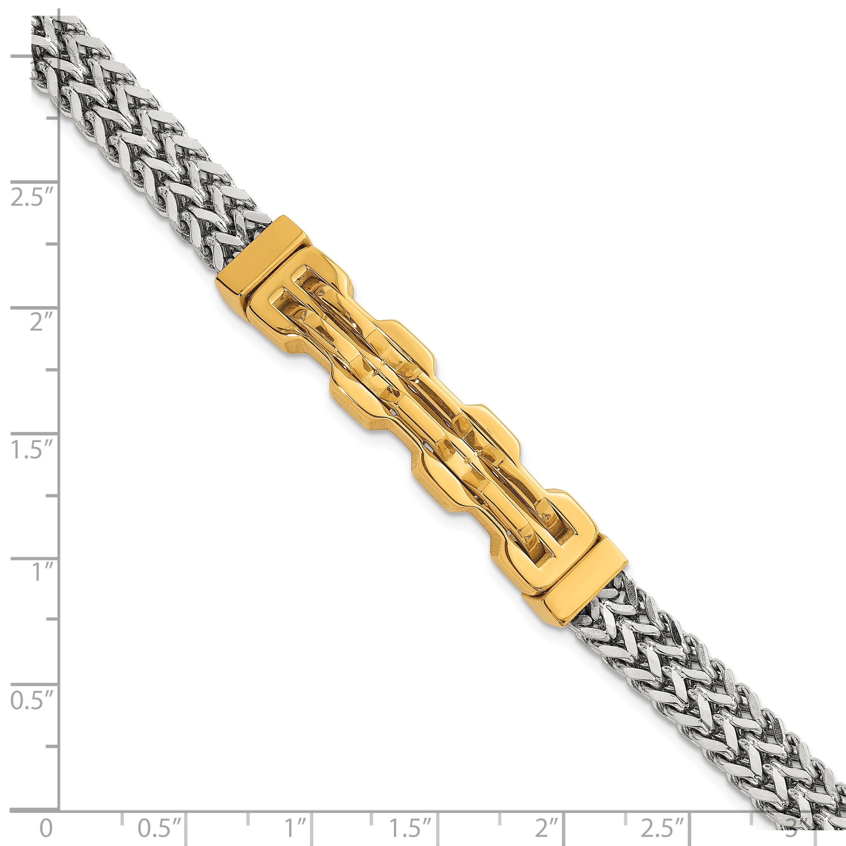 Polished Gold-Tone Stainless Steel Bracelet 7.8mm