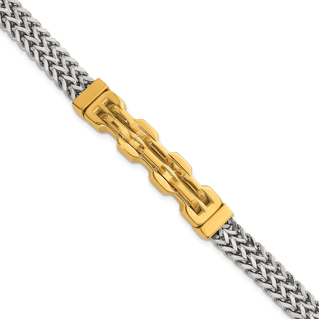 Polished Gold-Tone Stainless Steel Bracelet 7.8mm