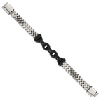 Antiqued Black Stainless Steel Bracelet 11mm