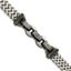 Antiqued Black Stainless Steel Bracelet 11mm