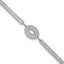 Polished Cubic Zirconia Stainless Steel Bracelet 15.05mm