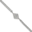 Polished Cubic Zirconia Stainless Steel Bracelet 16.6mm