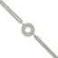 Polished Cubic Zirconia Stainless Steel Bracelet 14.7mm