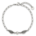 Polished Wing Stainless Steel Bracelet 46.1mm
