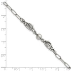 Polished Wing Stainless Steel Bracelet 46.1mm