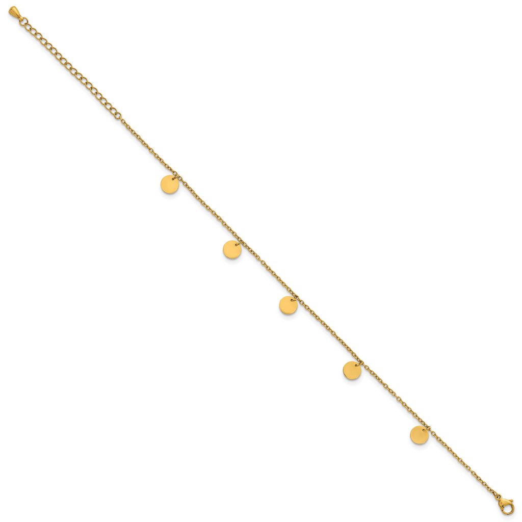 Polished Gold-Tone Stainless Steel Bracelet 6.85mm