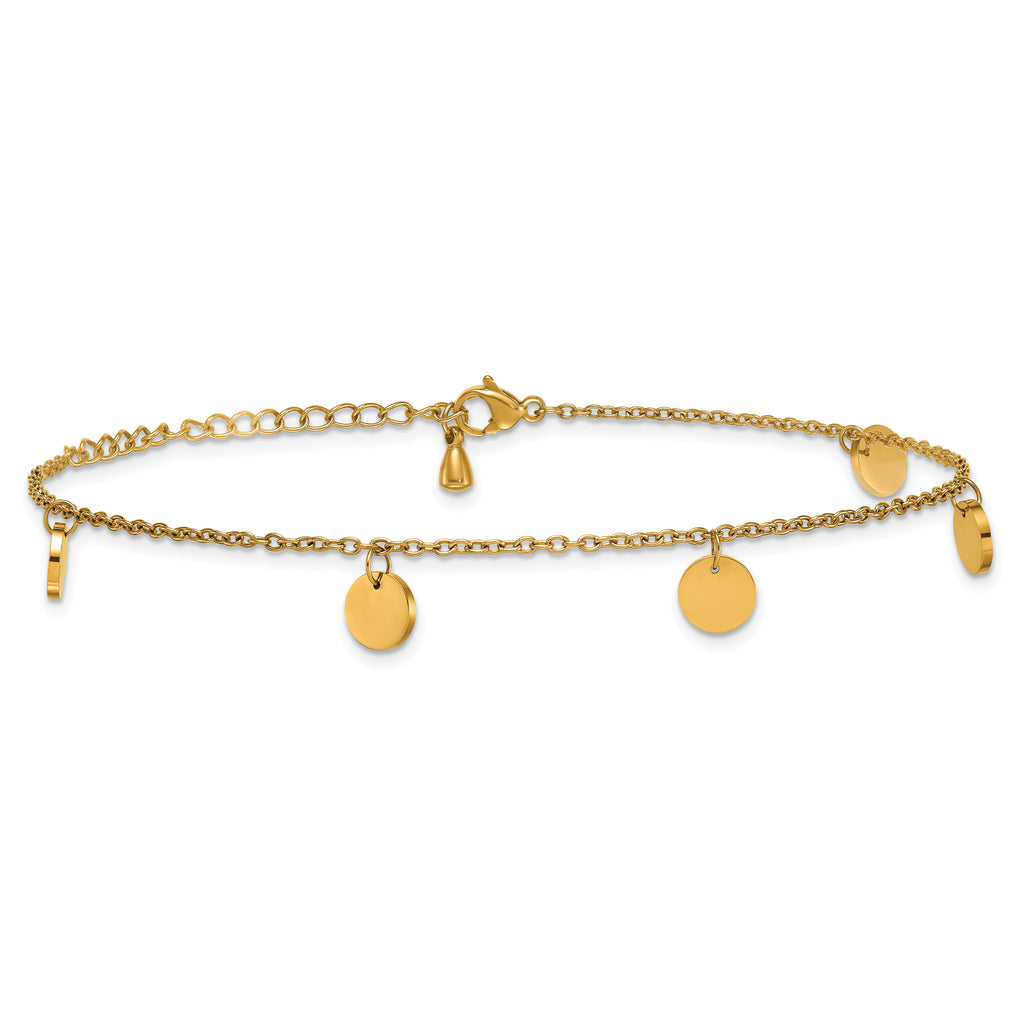 Polished Gold-Tone Stainless Steel Bracelet 6.85mm