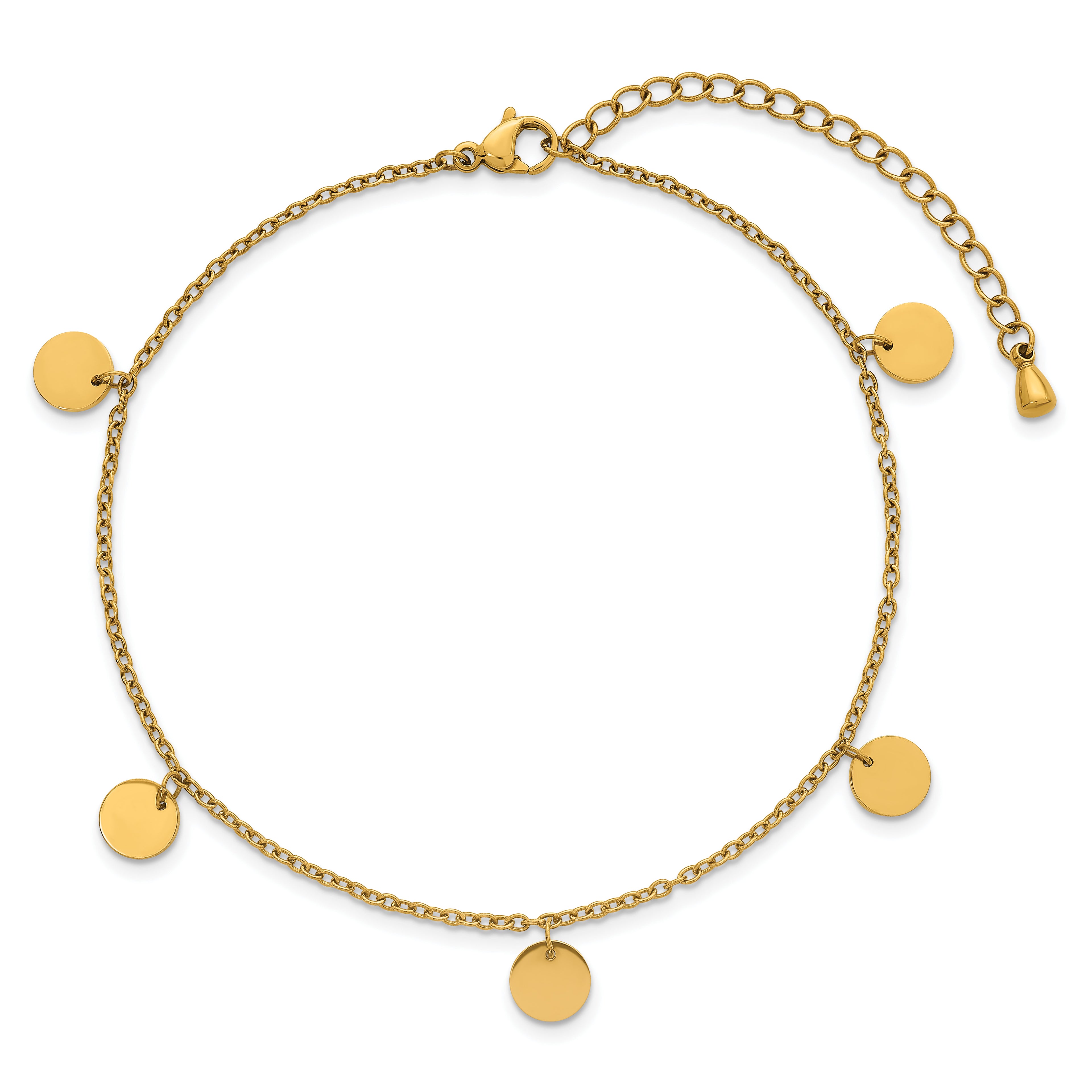 Polished Gold-Tone Stainless Steel Bracelet 6.85mm